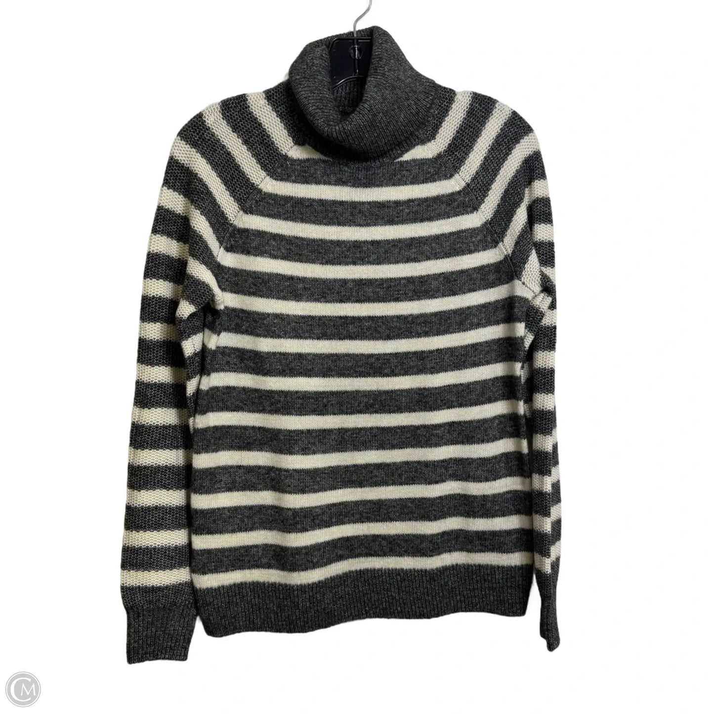 Sweater By Loft In Grey & White, Size: S