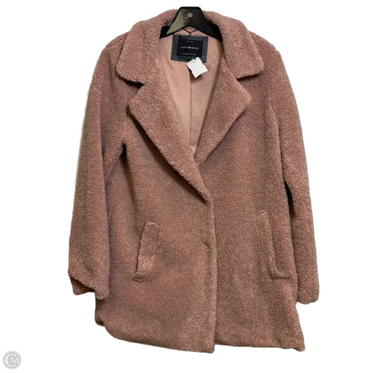 Jacket Faux Fur & Sherpa By Lucky Brand In Pink, Size: M