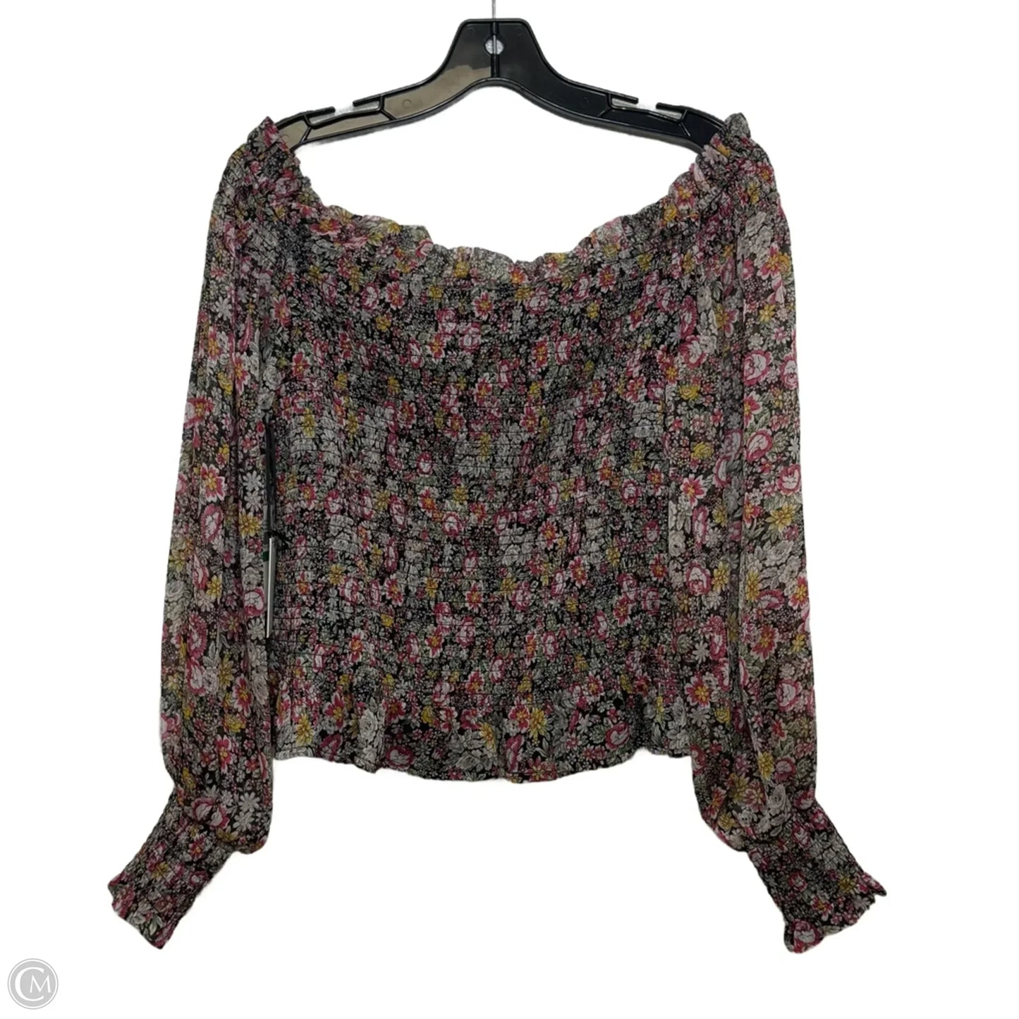 Top Long Sleeve By 1.state In Floral Print, Size: L
