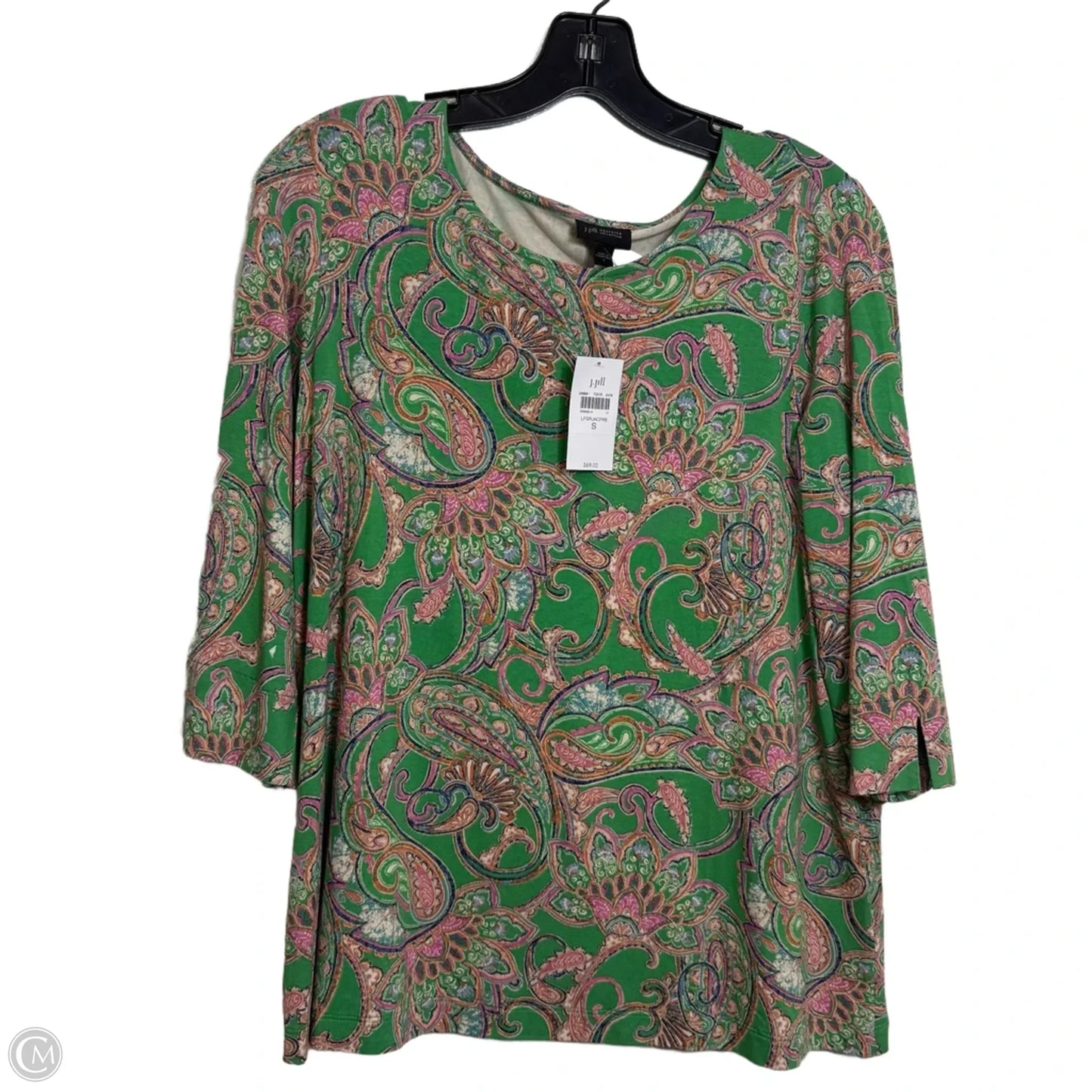 Top Long Sleeve By J. Jill In Paisley Print, Size: S