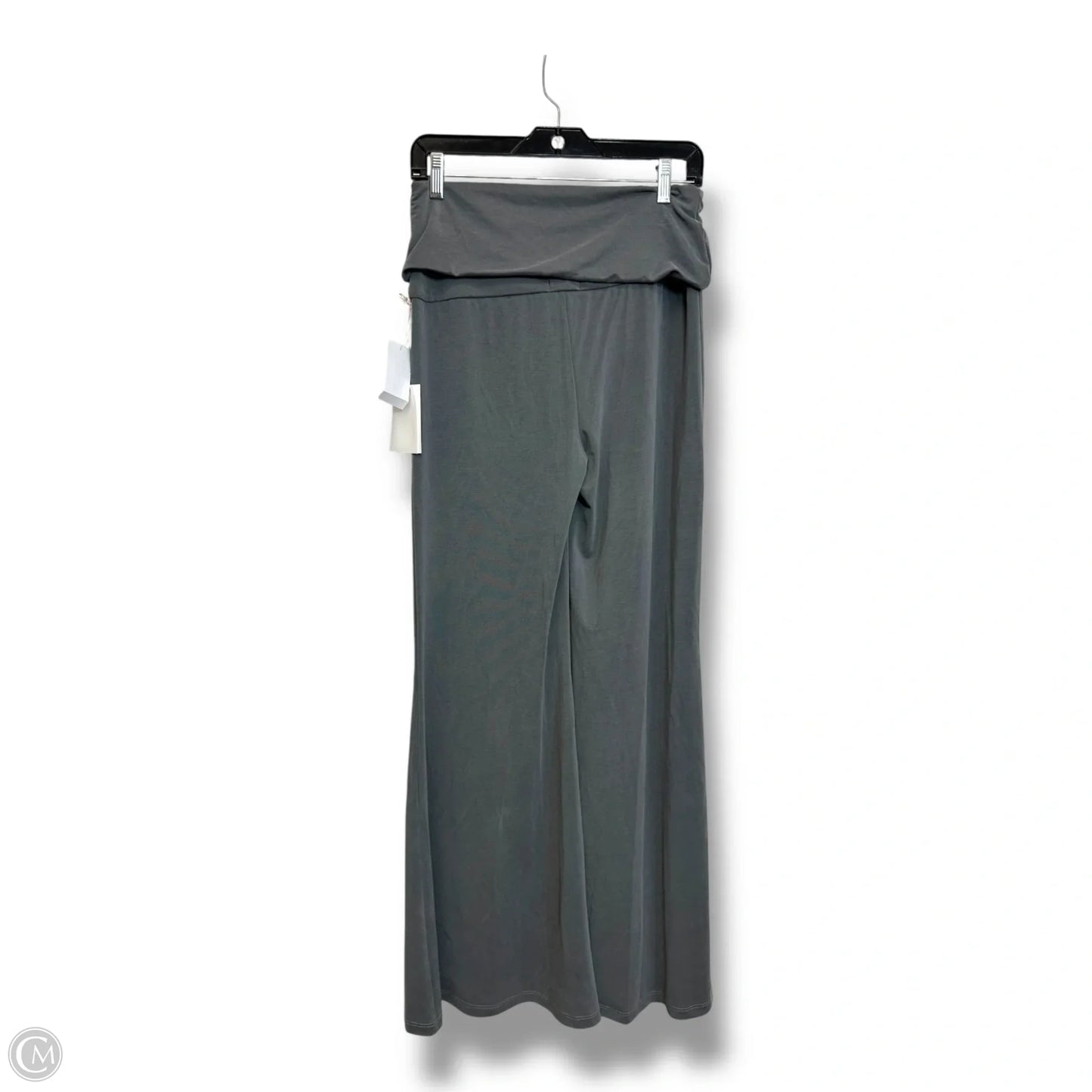 Fold over wide leggings pants By Good American In Grey, Size: M