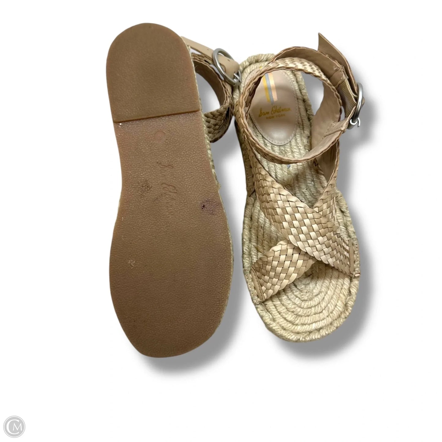 Sandals Heels Platform By Sam Edelman In Tan, Size: 8