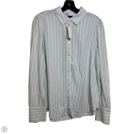 Top Long Sleeve By Ann Taylor In Striped Pattern, Size: M