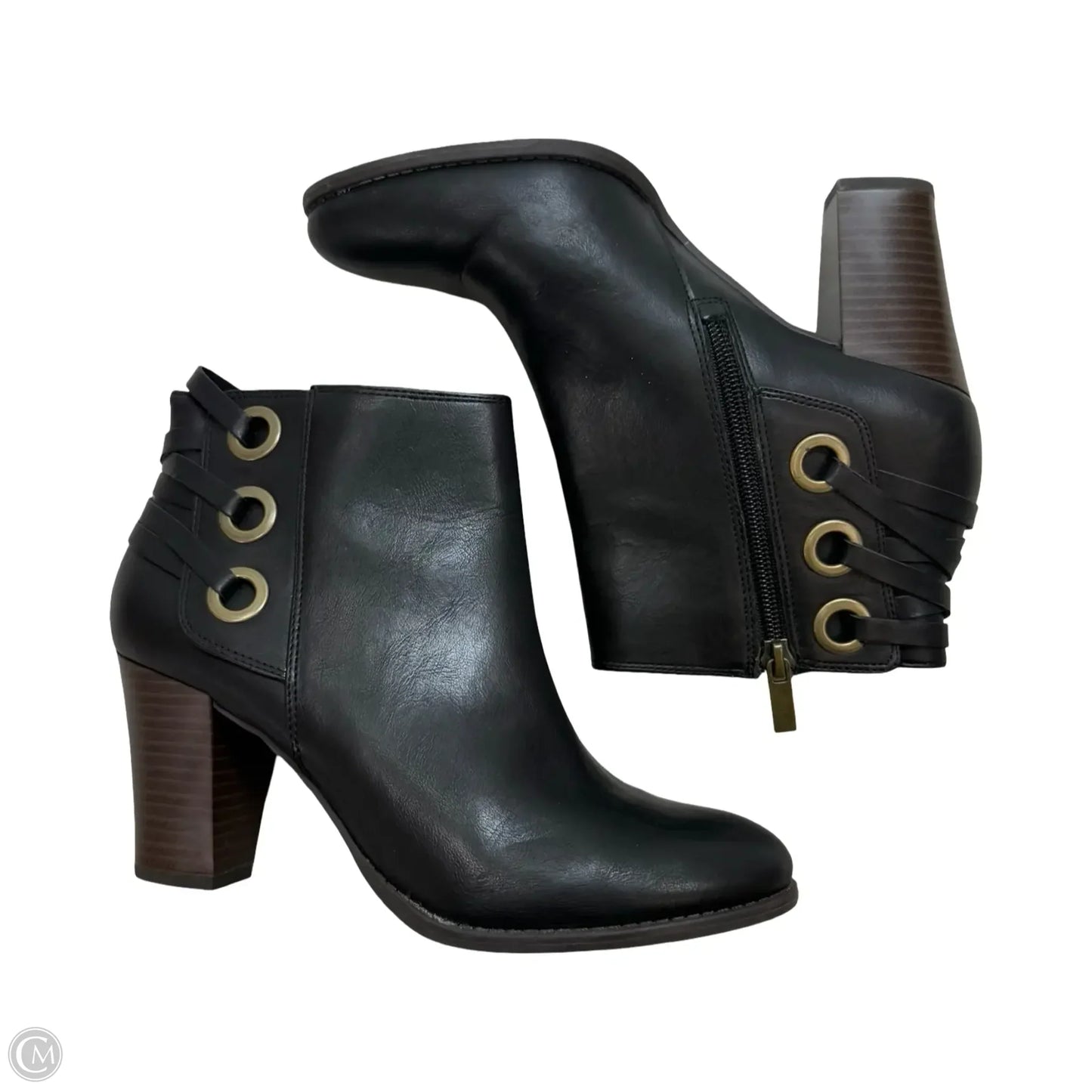 Boots Ankle Heels By Inc In Black, Size: 7.5