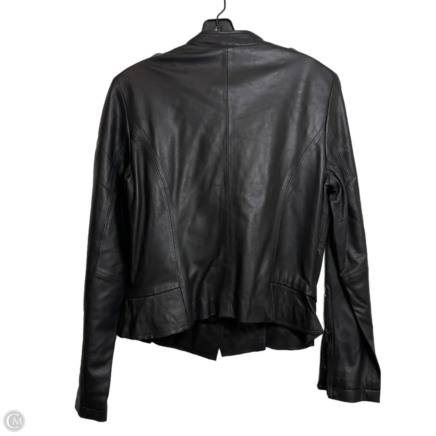 Jacket Leather By Clothes Mentor In Black, Size: M