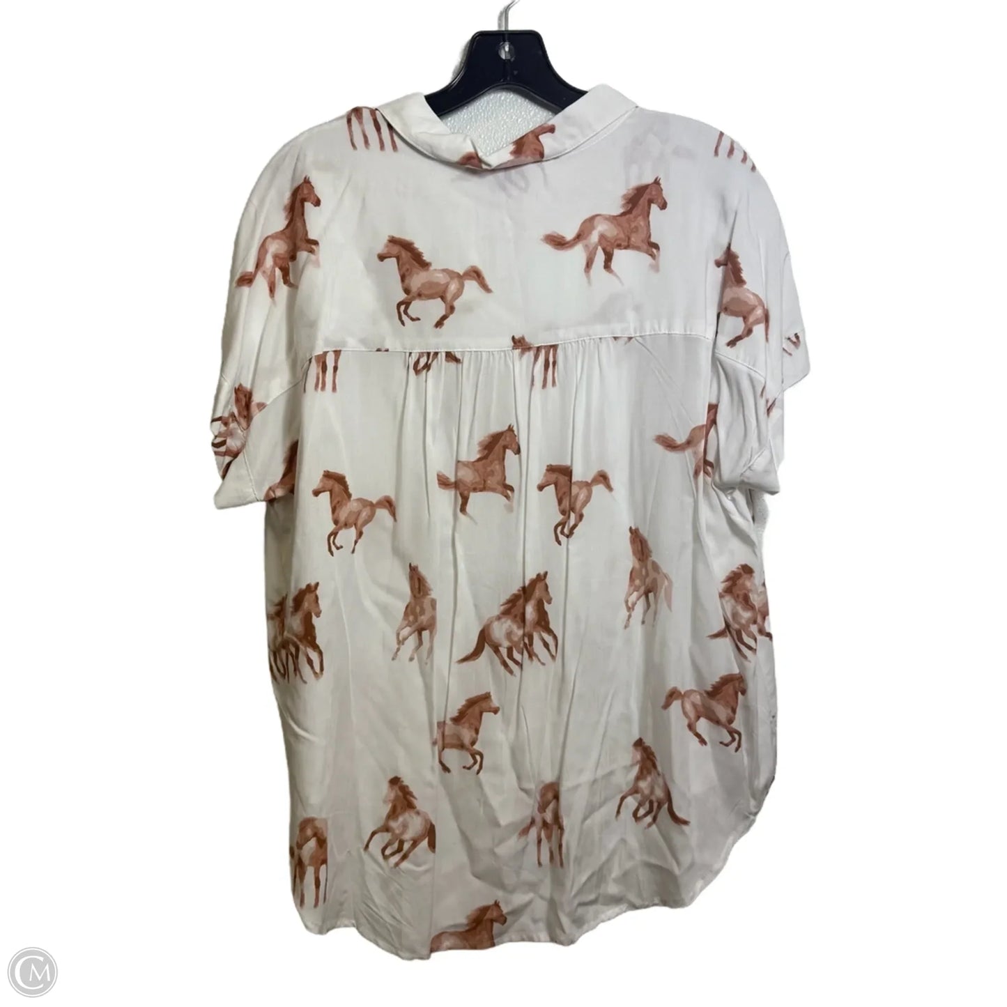 Top Short Sleeve By Jane And Delancey In White, Size: L