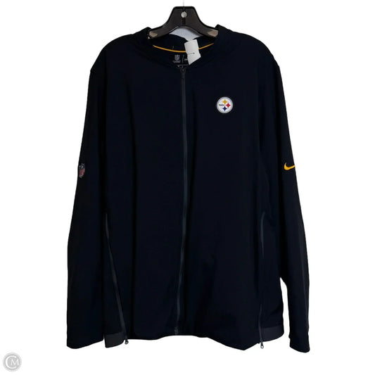 Pittsburgh Steelers zip up Long Sleeve By Nfl In Black & Gold, Size: Xl