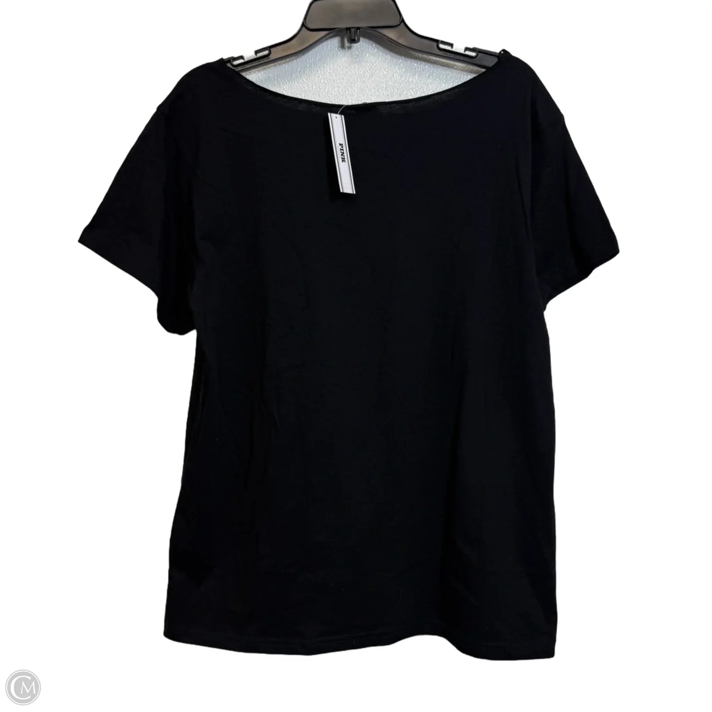 Top Short Sleeve By Pink In Black, Size: M