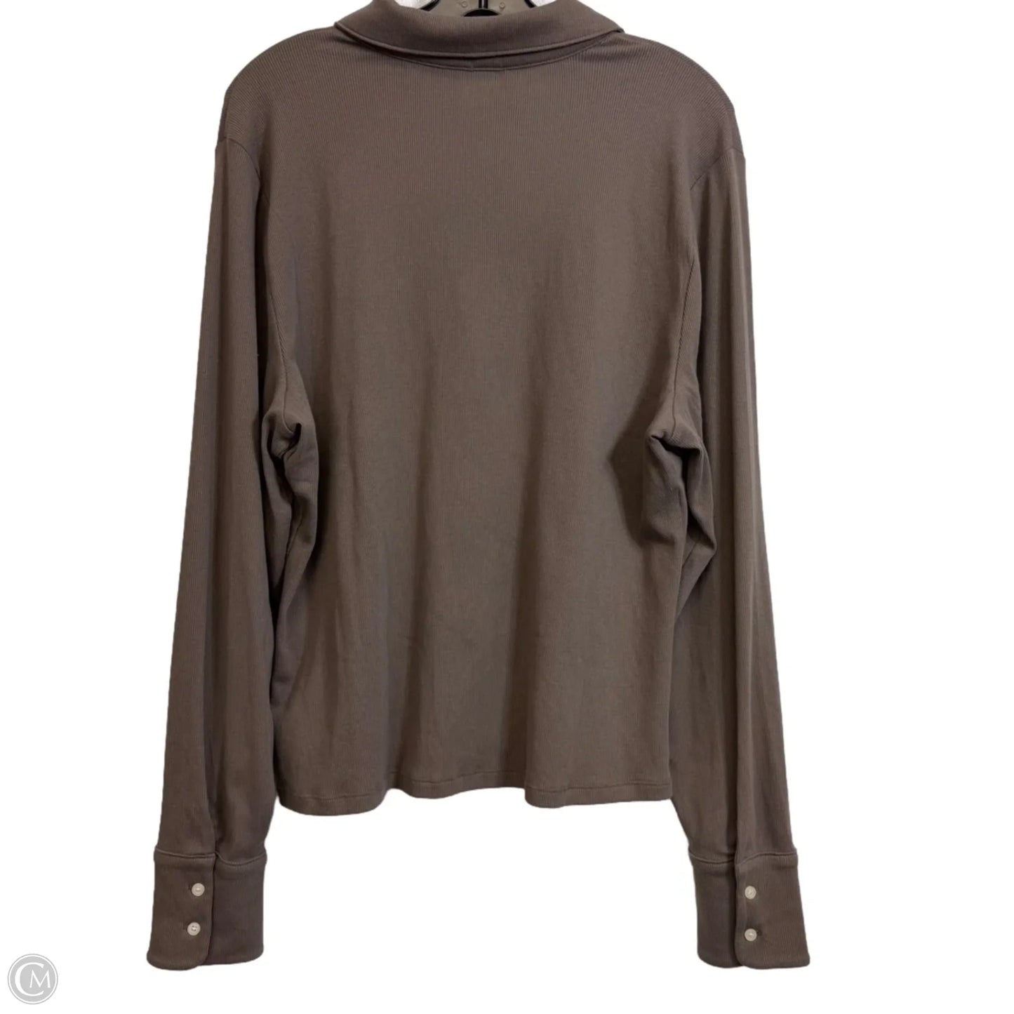 Top Long Sleeve Basic By Gap In Brown, Size: Xxl