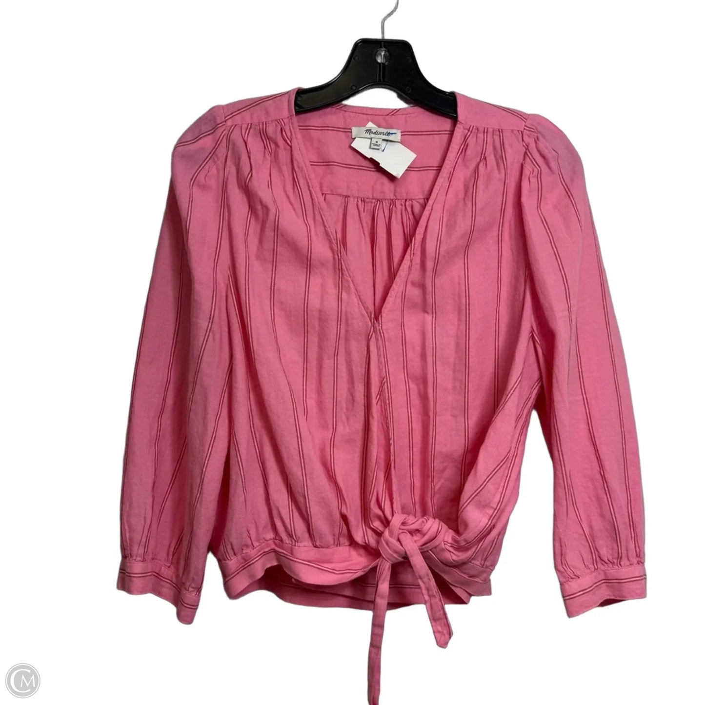 Top Long Sleeve By Madewell In Pink, Size: M