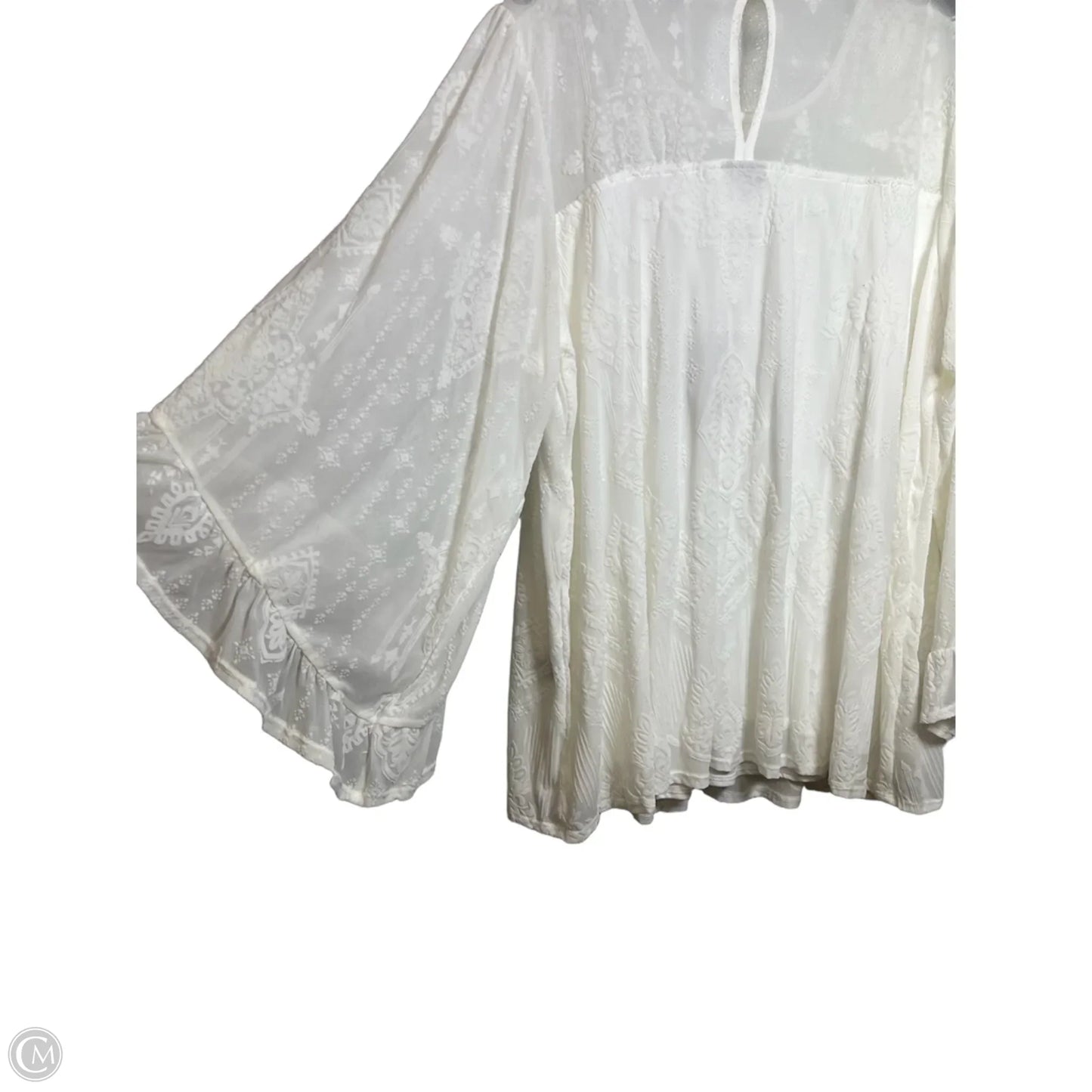 Top Long Sleeve By Torrid In White, Size: 3x