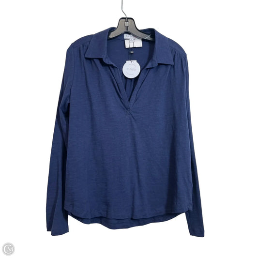 Top Long Sleeve By Clothes Mentor In Navy, Size: S