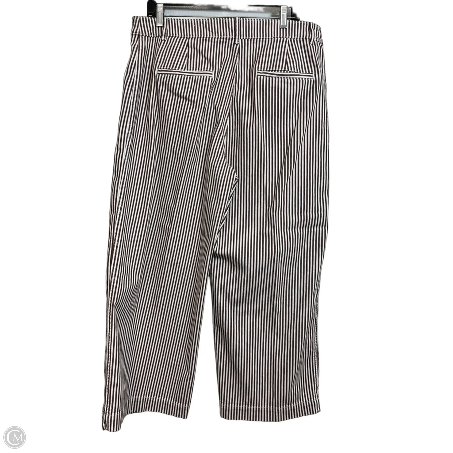 Pants Cropped By Loft In Striped Pattern, Size: 14
