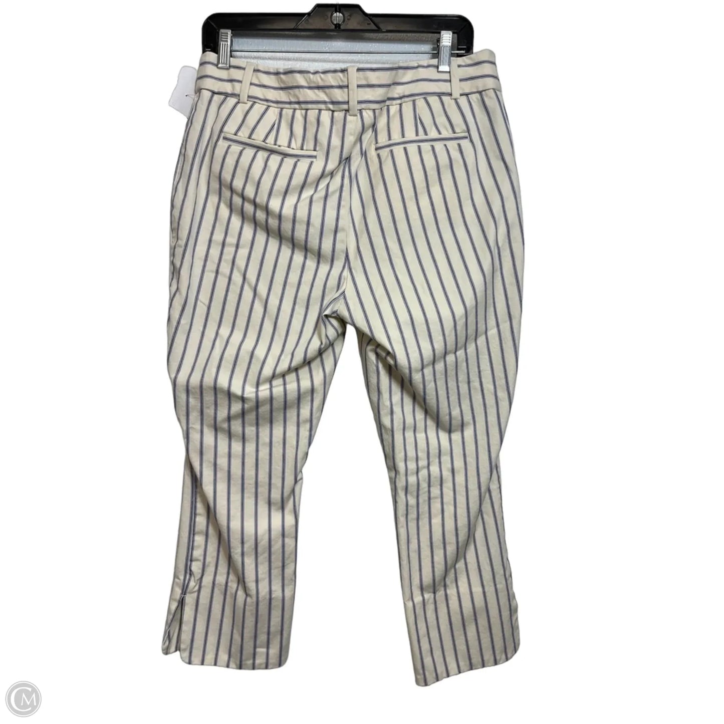 Pants Cropped By Anthropologie In Striped Pattern, Size: 10