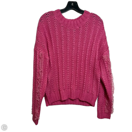Sweater By Very J In Pink, Size: S