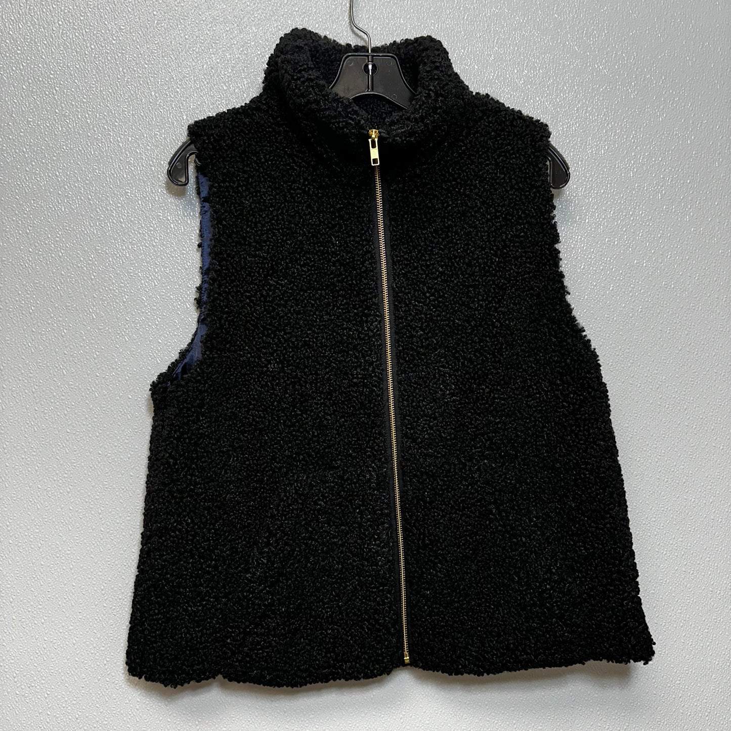 Black Vest Faux Fur & Sherpa J Crew O, Size M