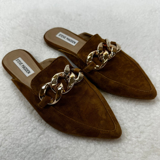 Bronze Shoes Flats Mule & Slide Steve Madden, Size 7.5