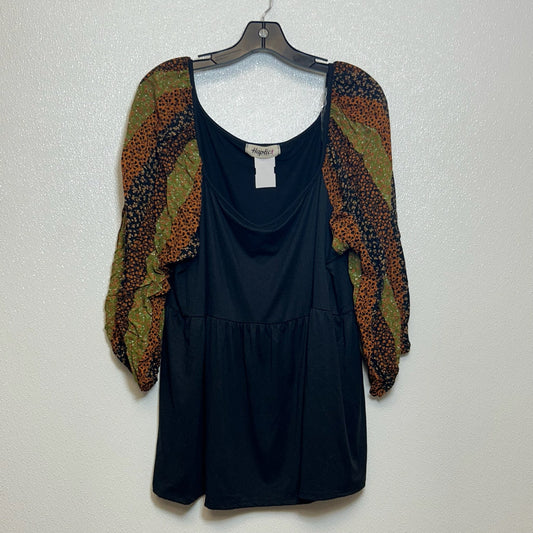 Black Top 3/4 Sleeve Clothes Mentor, Size 2x