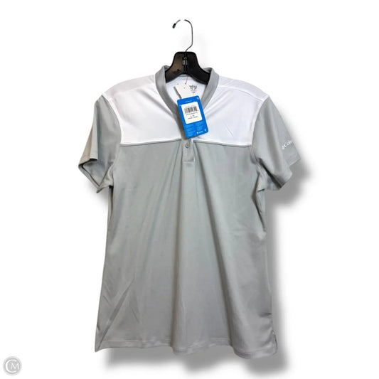 Golf Athletic Top Short Sleeve By Columbia In Grey, Size: L