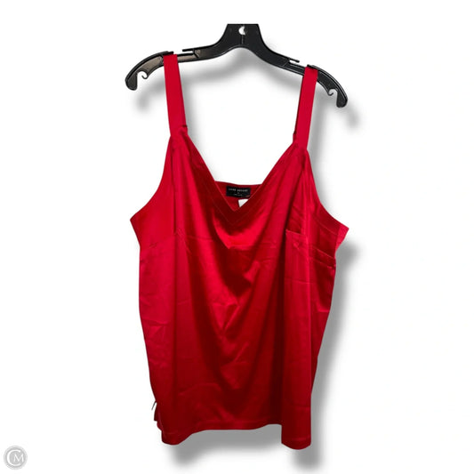 Top Sleeveless By Lane Bryant In Red, Size: 2x