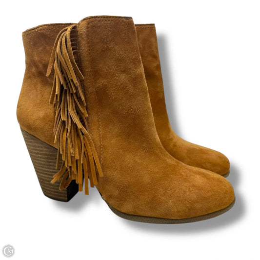 Boots Ankle Heels By Vince Camuto In Brown, Size: 10