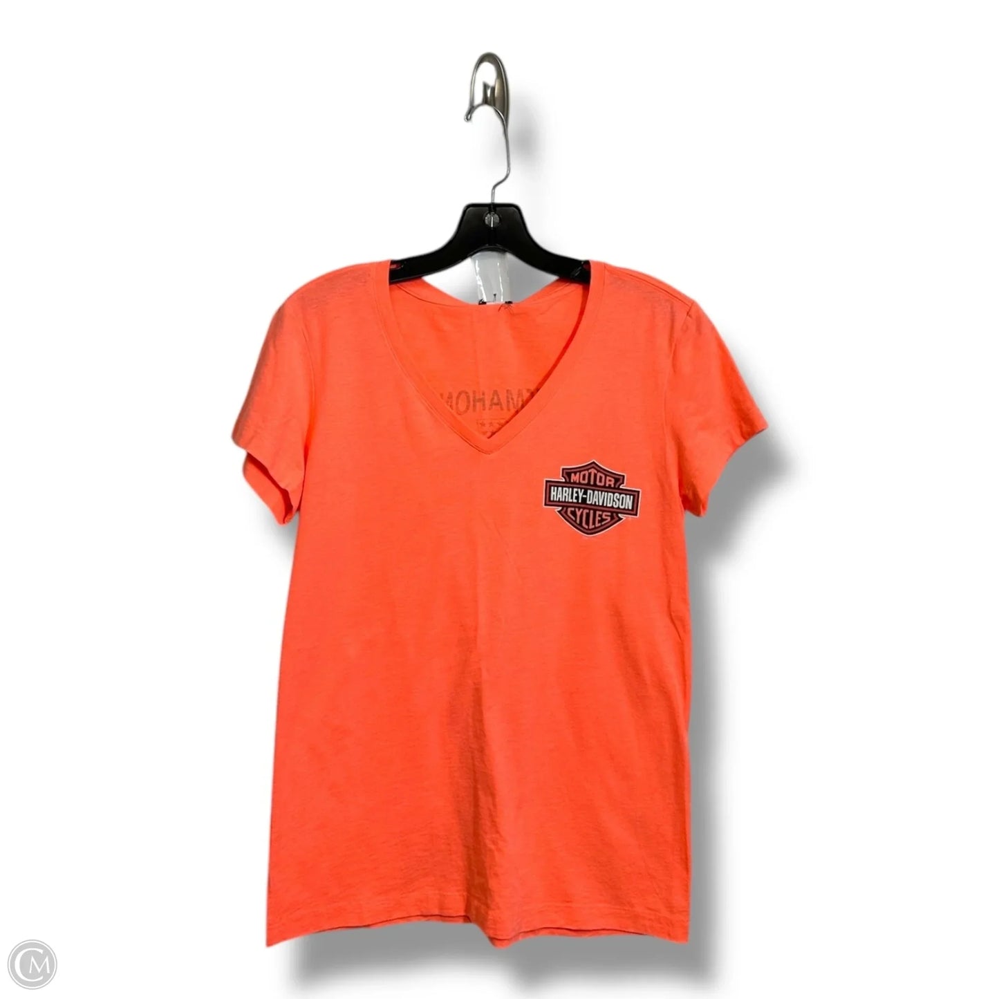 Top Short Sleeve By Harley Davidson In Coral, Size: M