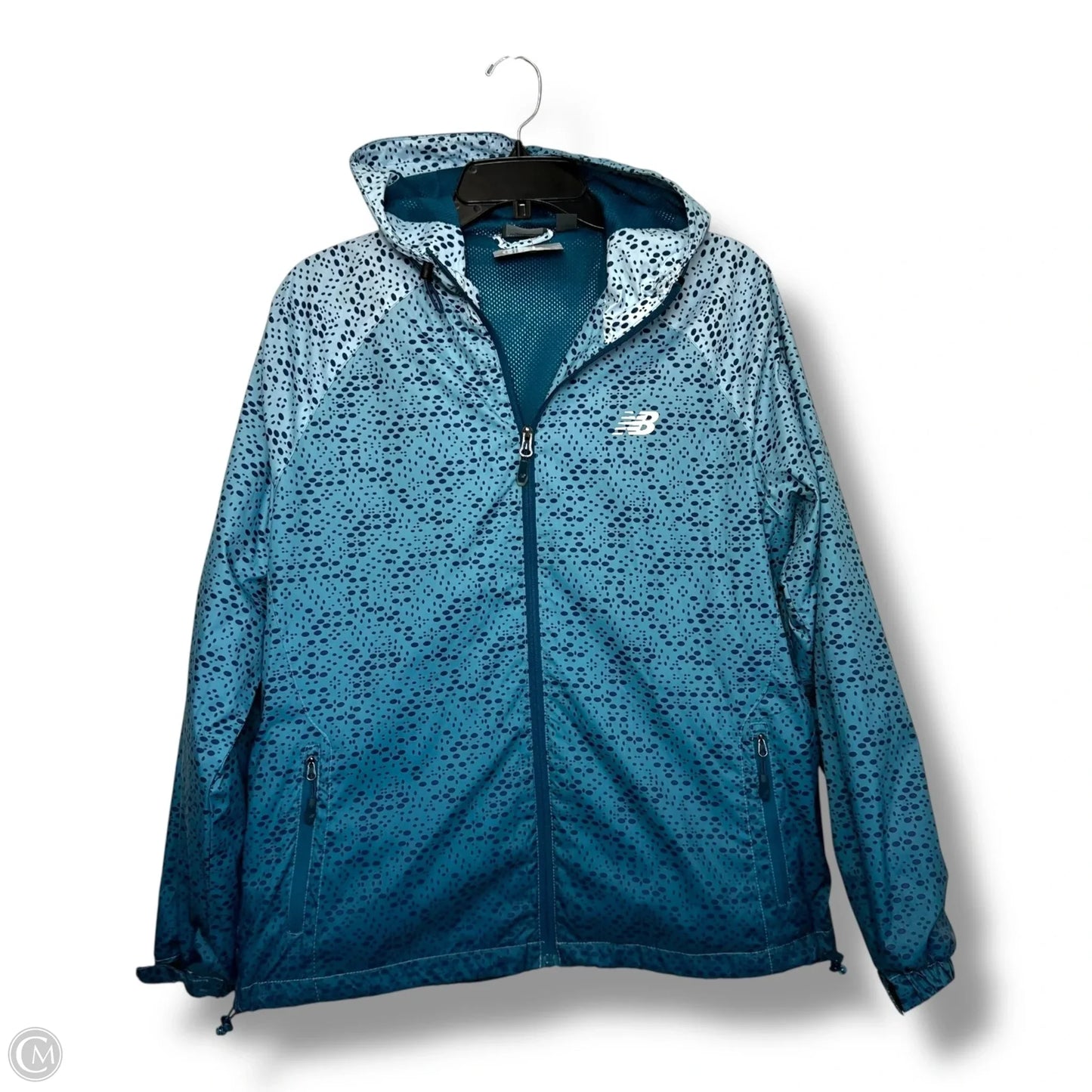 Jacket Windbreaker By New Balance In Blue, Size: Xl