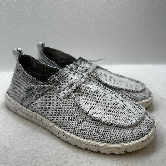 Grey Shoes Flats Mule & Slide HEY DUDE, Size 9