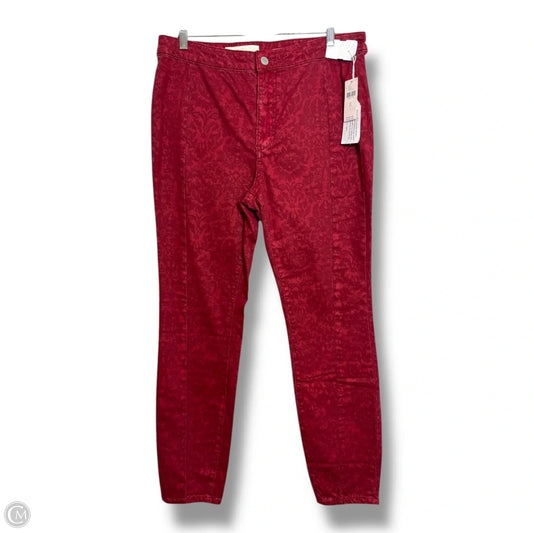 High rise denim jegging Pants Other By Anthropologie In Red, Size: 12