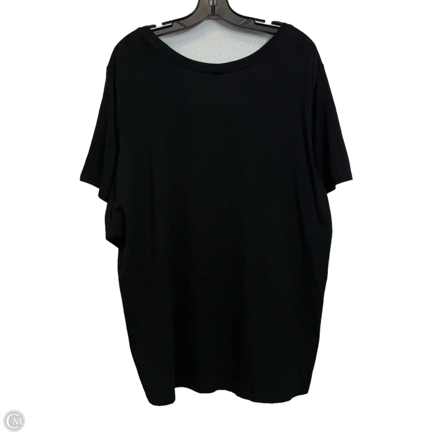 Top Short Sleeve Basic By Clothes Mentor In Black, Size: Xxl