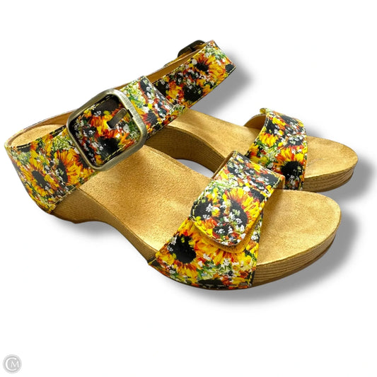Sandals Heels Block By Dansko In Yellow, Size: 7