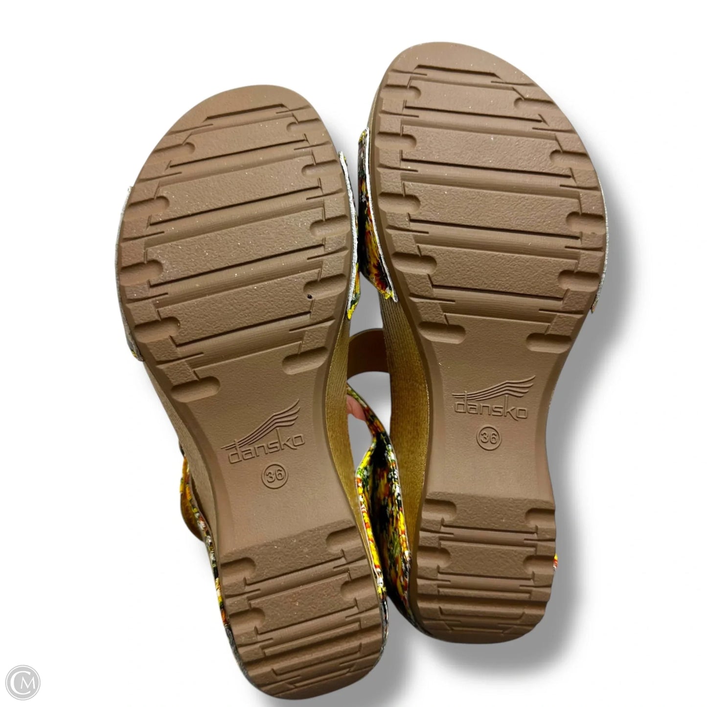 Sandals Heels Block By Dansko In Yellow, Size: 7