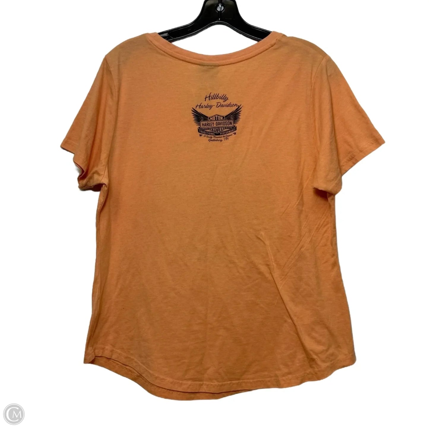 Top Short Sleeve Basic By Harley Davidson In Coral, Size: L