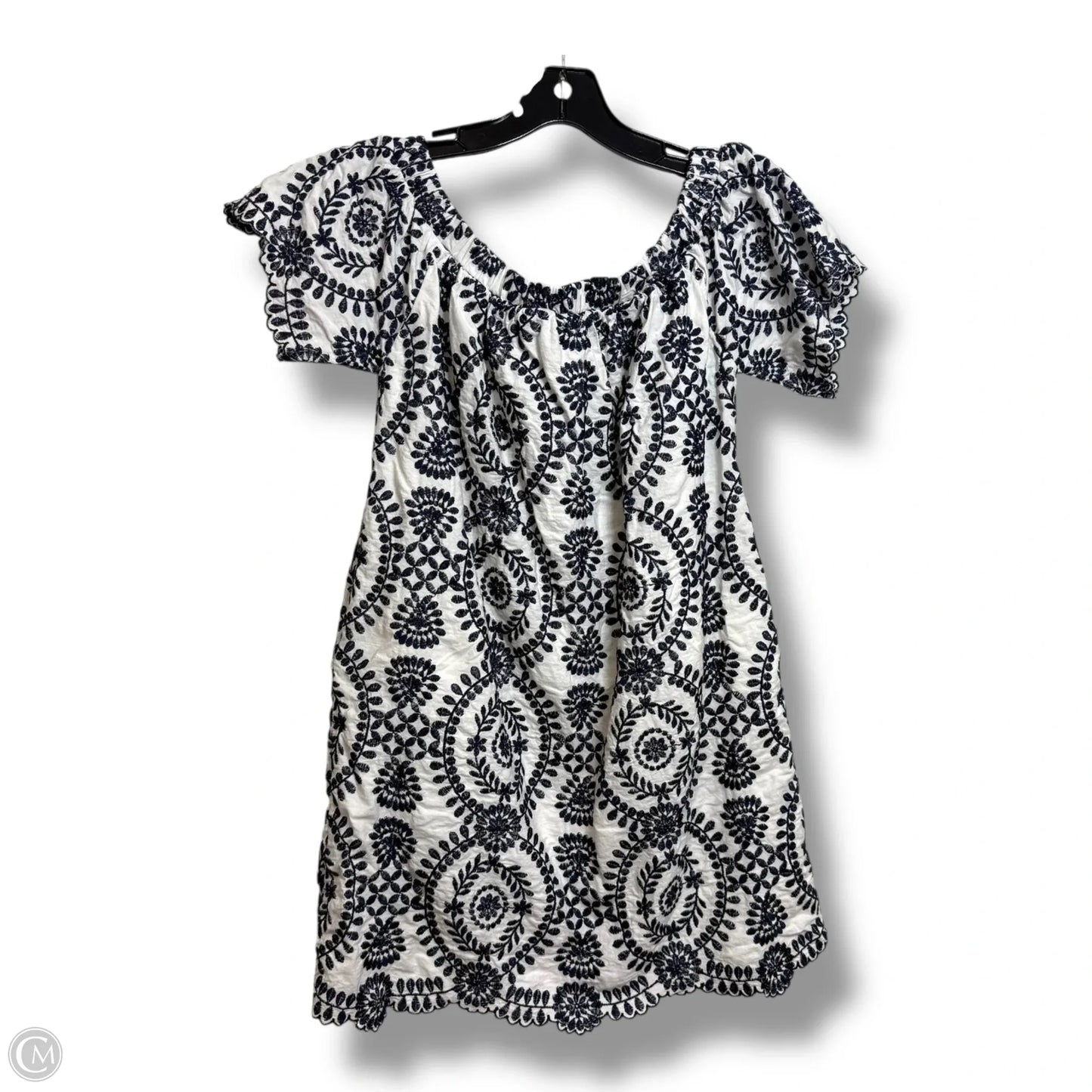 Top Short Sleeve By Entro In Blue & White, Size: S