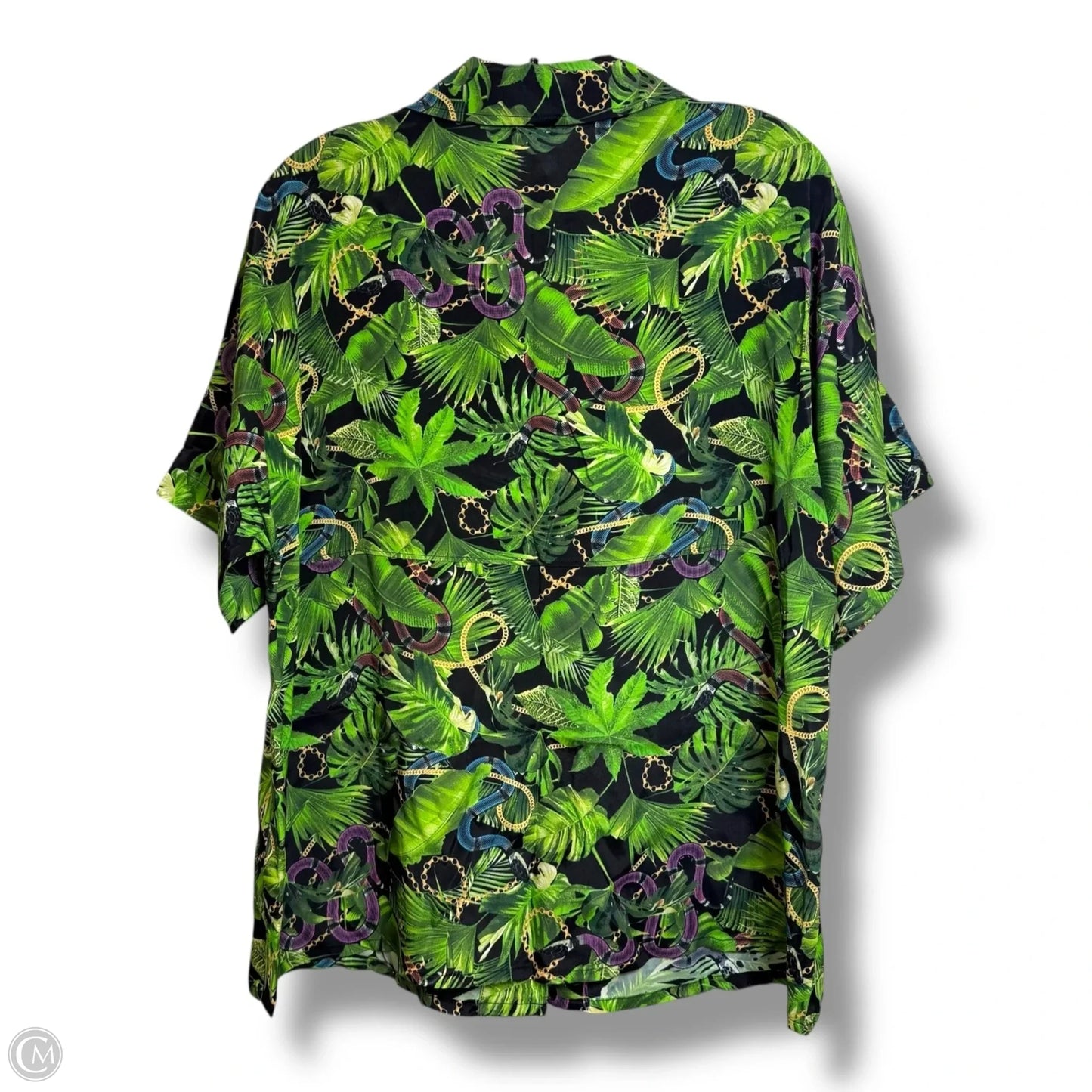 Top Short Sleeve By Dg2 In Tropical Print, Size: L