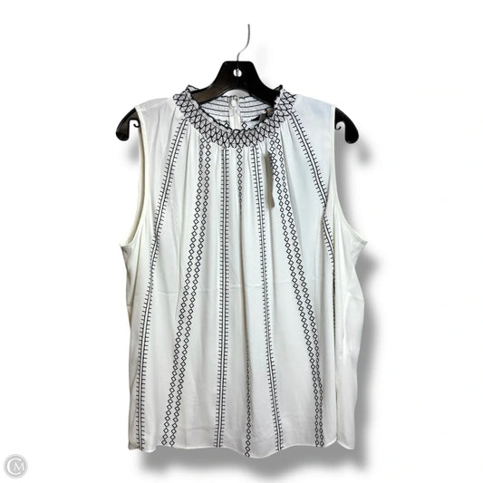 Top Sleeveless By White House Black Market In White, Size: 16