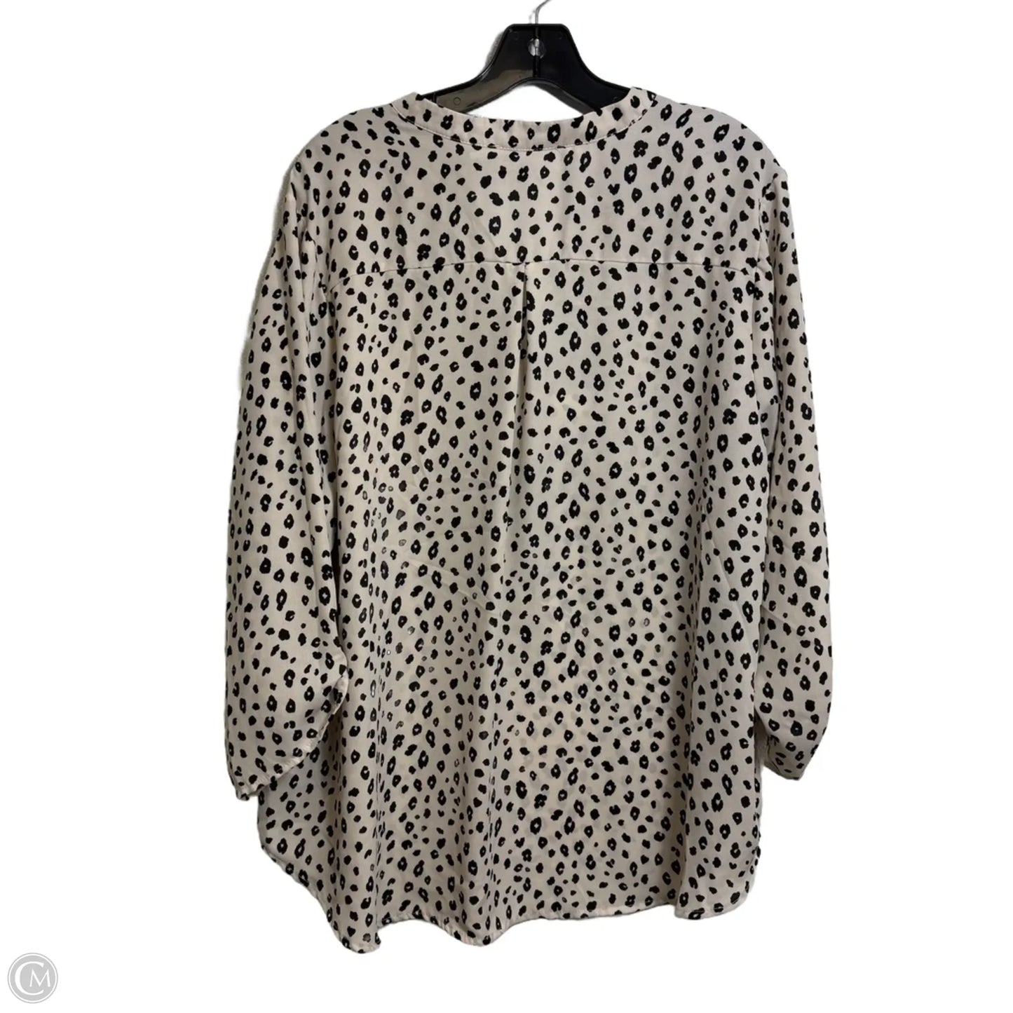 Top Long Sleeve By Lush In Animal Print, Size: 2x