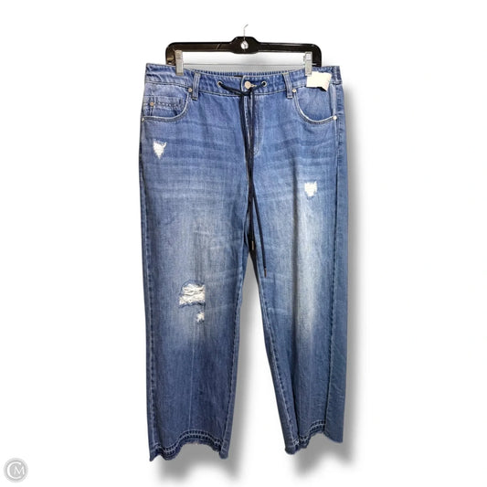 Jeans Wide Leg By Liverpool In Blue Denim, Size: 12