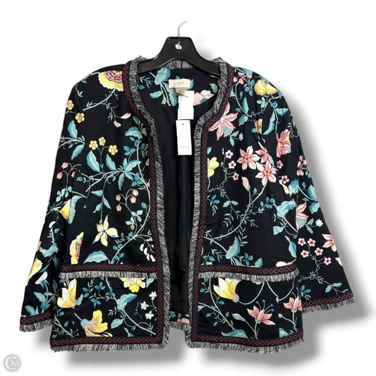 Blazer By Loft In Floral Print, Size: 16