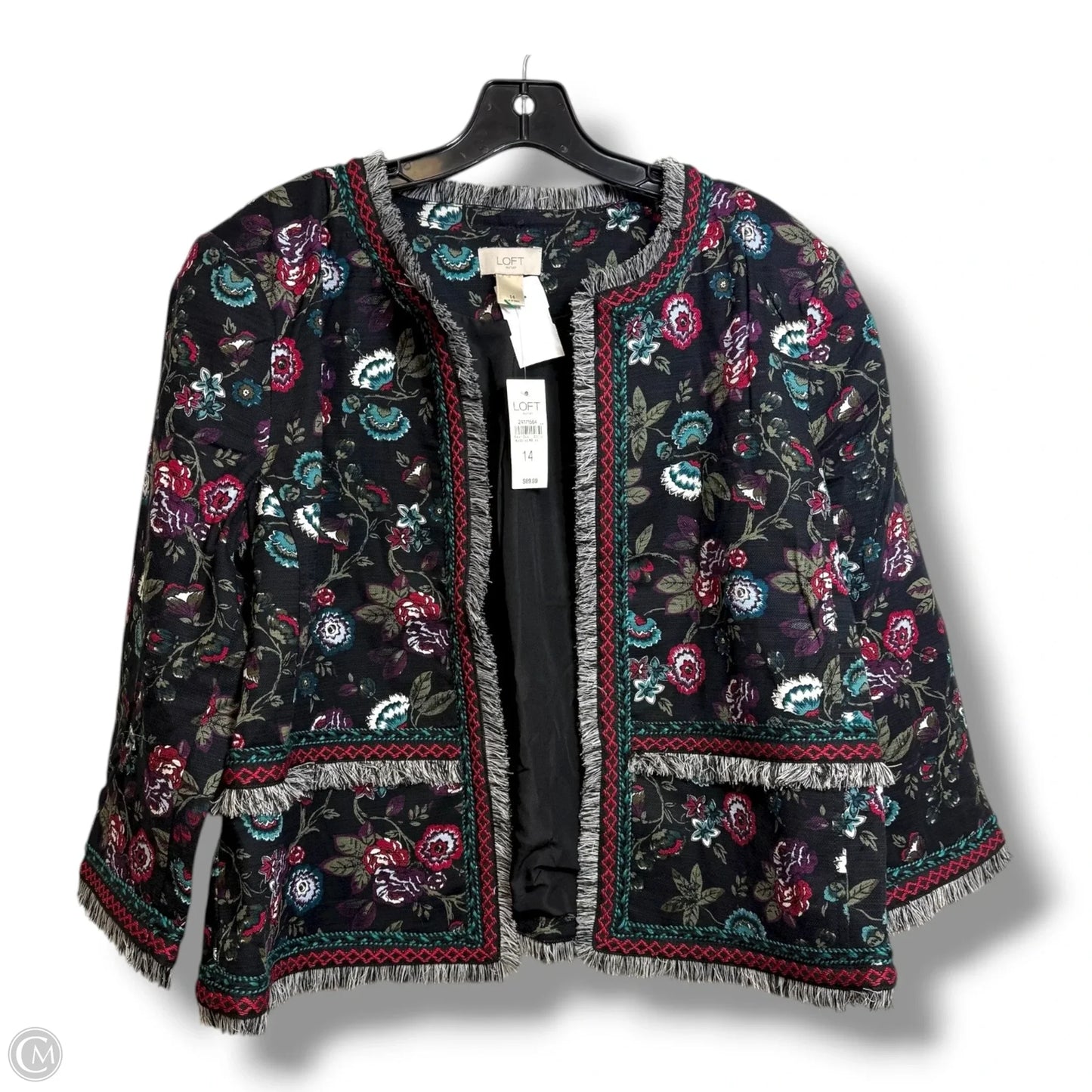 Blazer By Loft In Floral Print, Size: 14