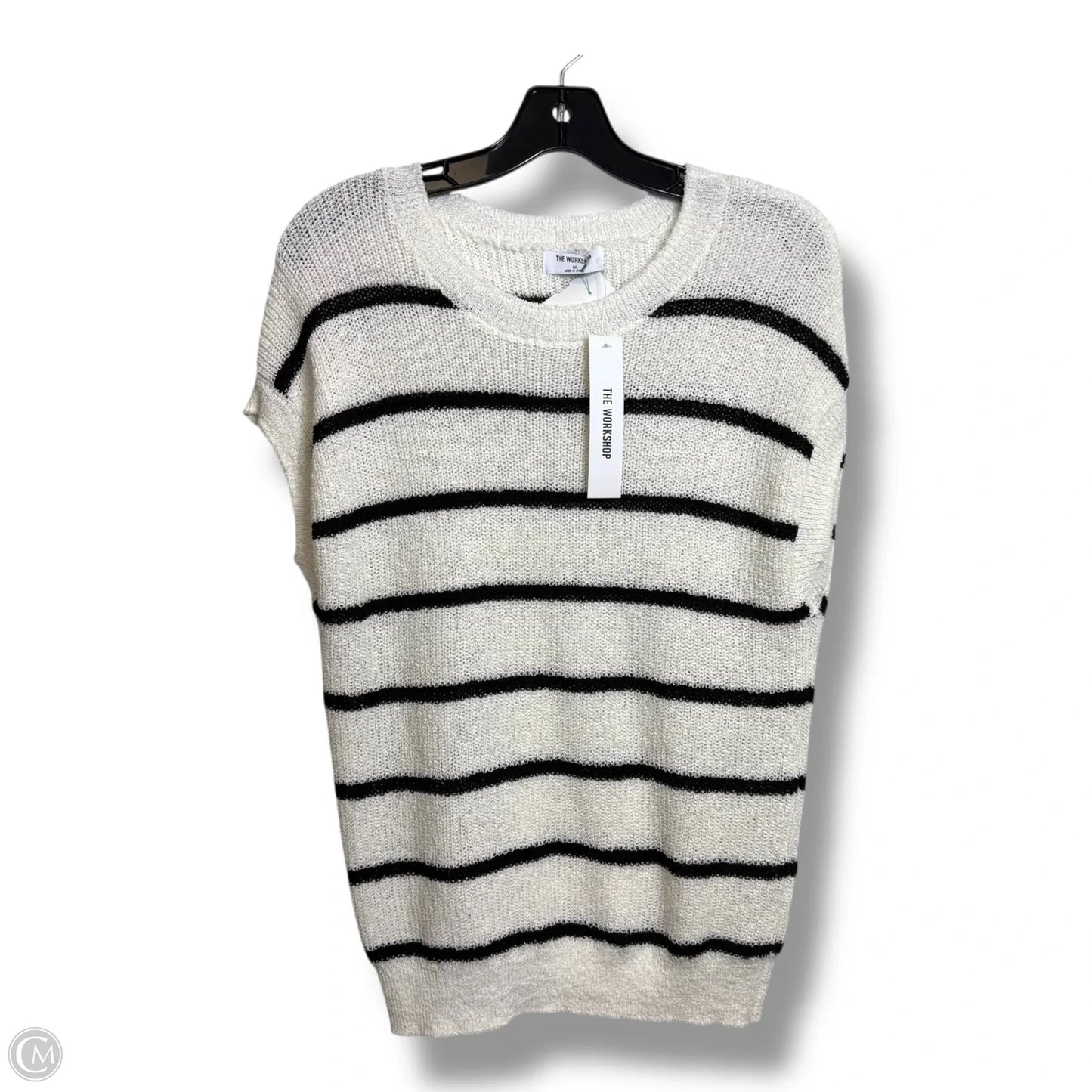 Vest Sweater By Workshop In Striped Pattern, Size: M