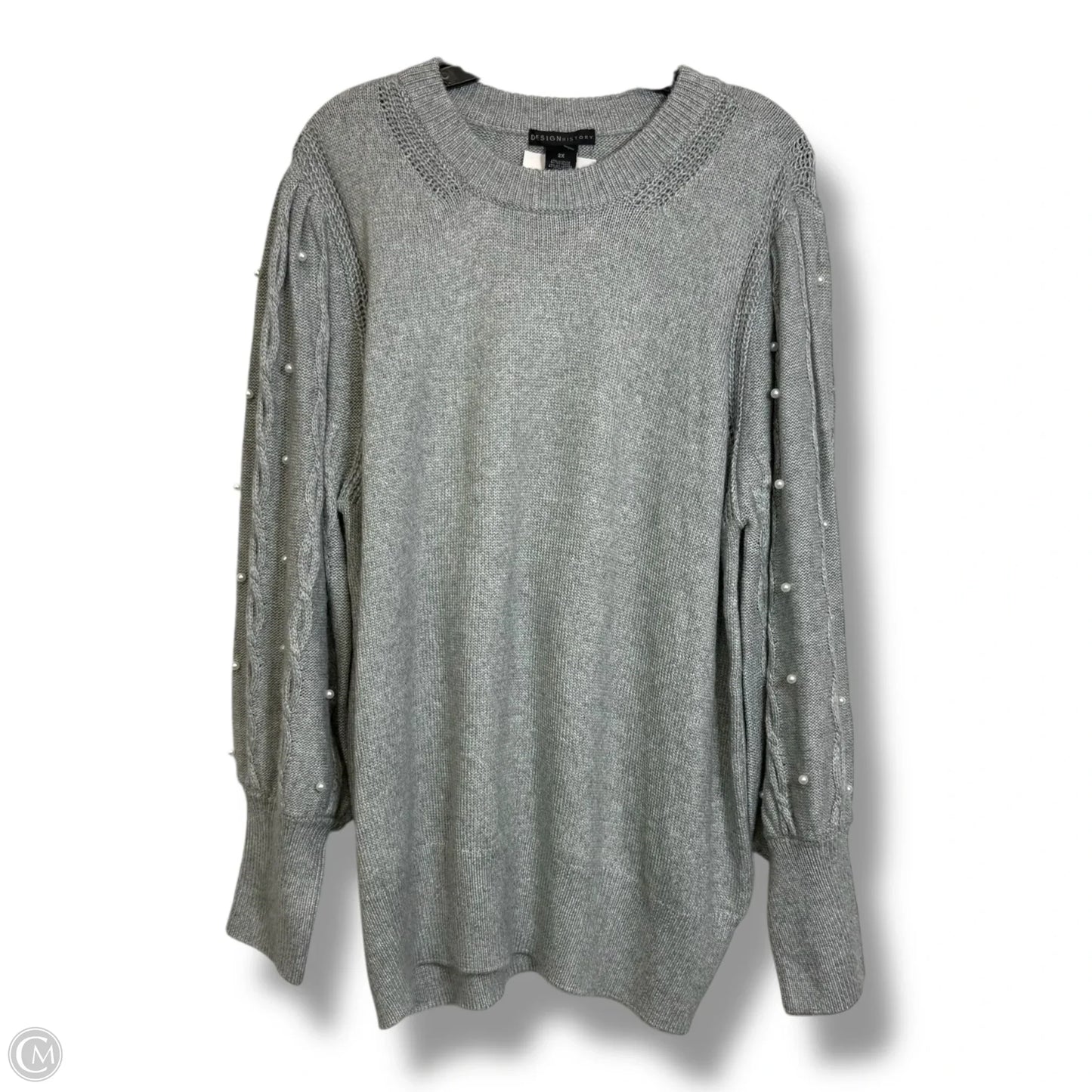 Sweater By Design History In Grey, Size: 2x