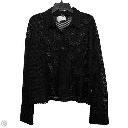 Top Long Sleeve By Express In Black, Size: Xl