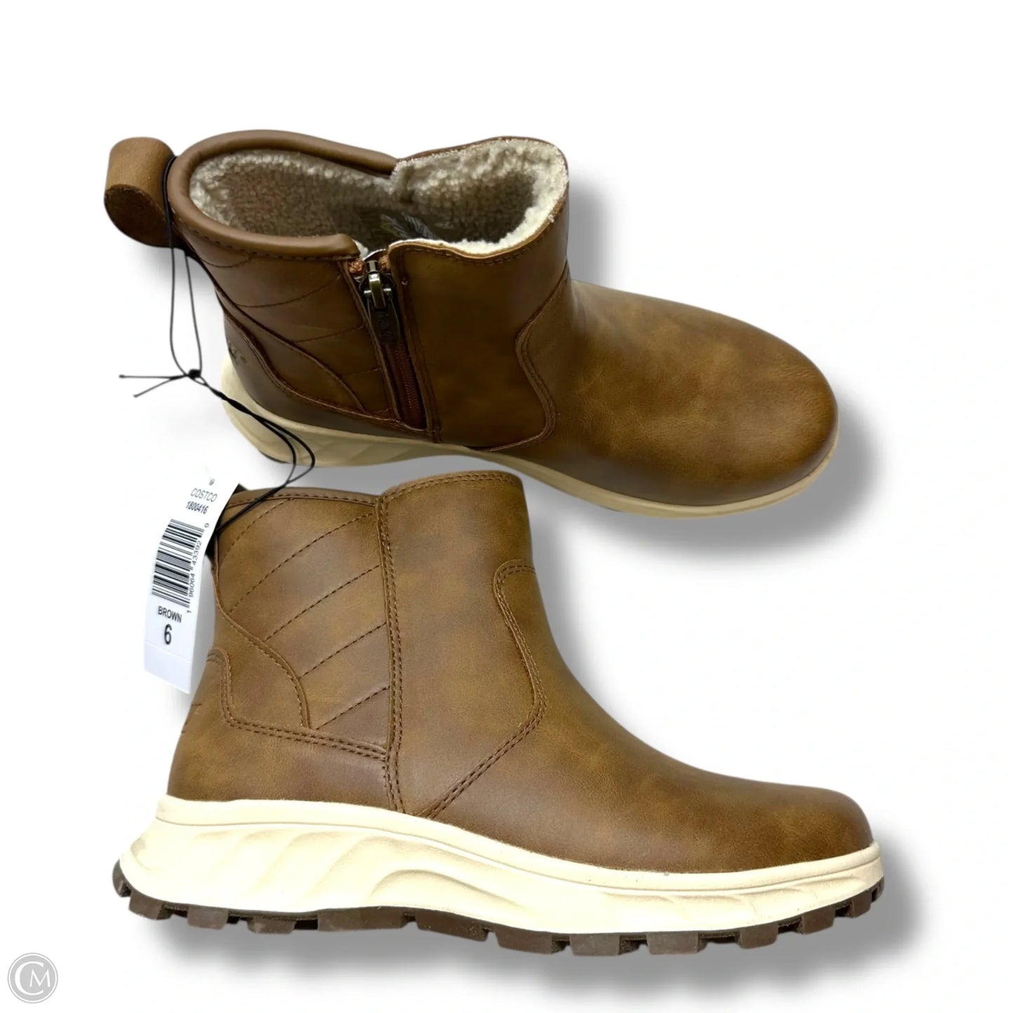 Boots Ankle Flats By Khombu In Brown, Size: 6