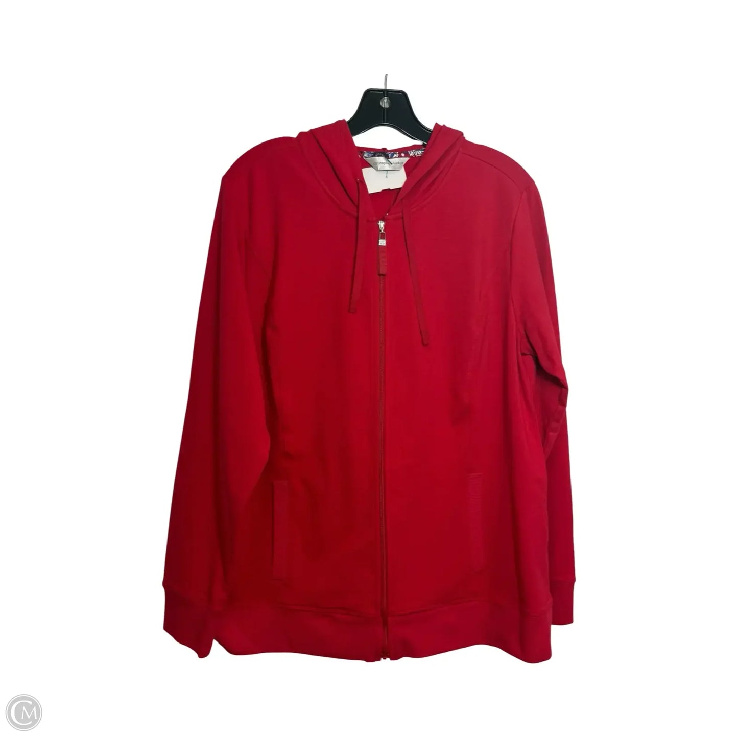 Athletic Jacket By Christopher And Banks In Red, Size: L