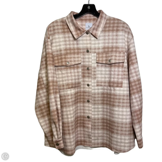 Jacket Other By Clothes Mentor In Tan & White, Size: M