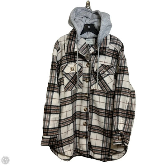 Jacket Shirt By Clothes Mentor In Plaid Pattern, Size: M