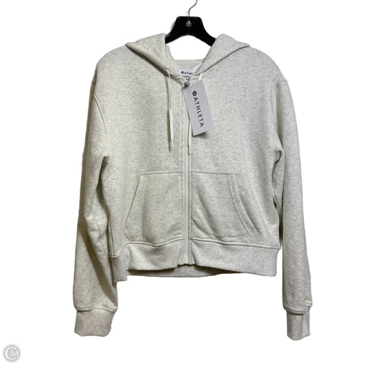 Athletic Sweatshirt Hoodie By Athleta In Cream, Size: M