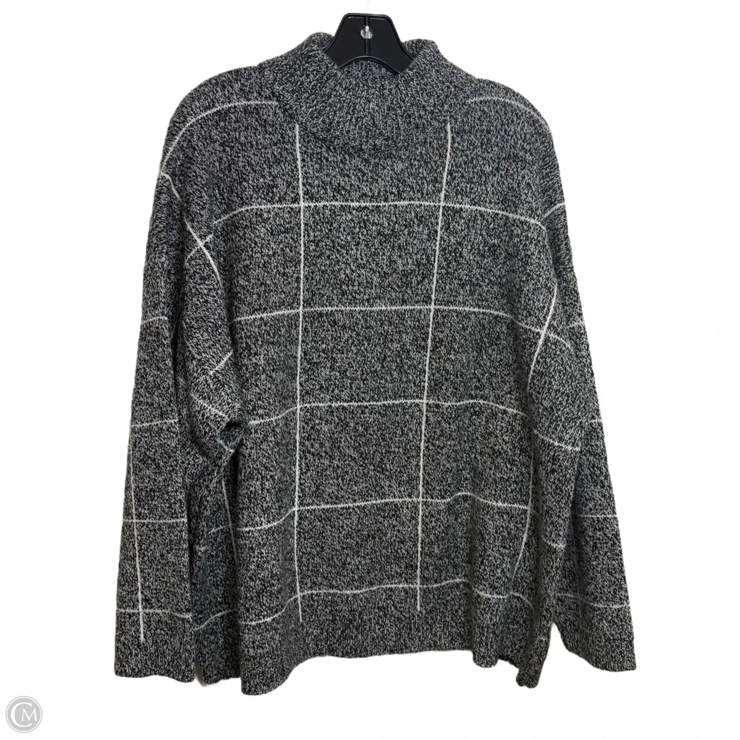 Sweater By Clothes Mentor In Black & White, Size: 3x