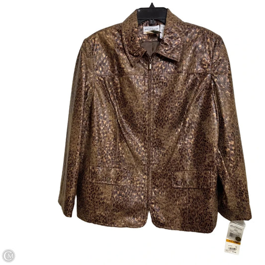 Blazer By Alfred Dunner In Snakeskin Print, Size: Xl